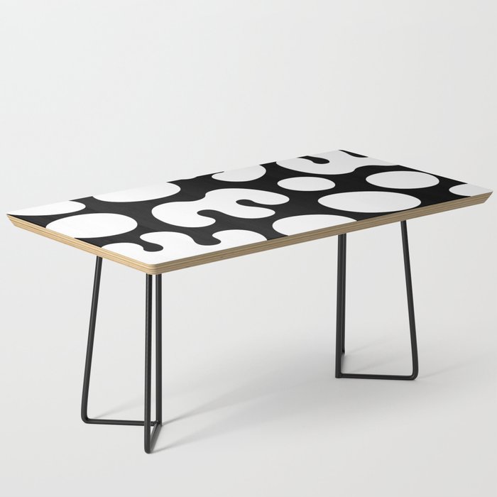 Organic Abstraction 821 Black and White Coffee Table
