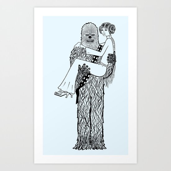 Chewy Finds a Girlfriend Art Print