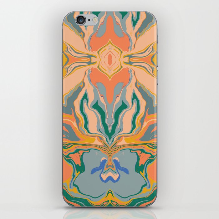 Symmetrical liquify abstract swirl 03 iPhone Skin