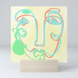 abstract face  Mini Art Print