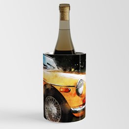 Parked Orange Vehicle On Grass Wine Chiller