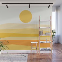 Abstract Landscape 09 Yellow Wall Mural