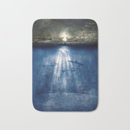 dolphins, civilization. Bath Mat