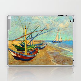 Fishing Boats on the Beach at Les Saintes-Maries-de-la-Mer, 18 by Vincent van Gogh Laptop Skin