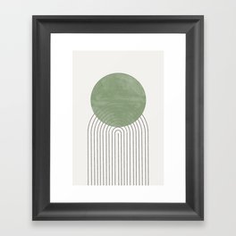 Green Sun Positive Vibe  Framed Art Print