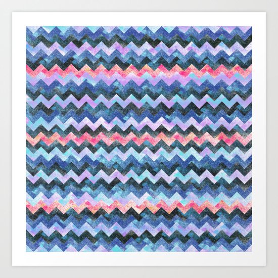 Zig Zag Chevron Art Print