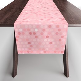 Shades Of Pink Polka Dot Pattern Table Runner