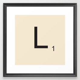 Scrabble Lettre L Letter Framed Art Print