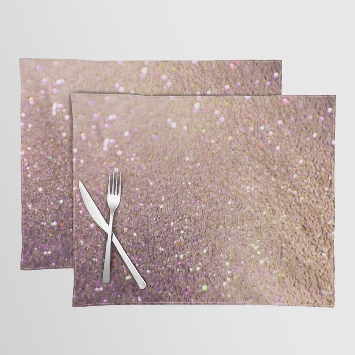 Tan Iridescent Glitter Placemat