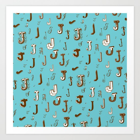Letter Patterns, Part J Art Print