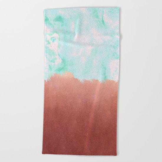 Sea Green + Copper #society6 #decor #buyart Beach Towel