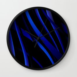 Blue Silk Ribbons Wall Clock