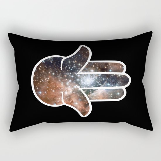 Hamsa Milky Way Rectangular Pillow