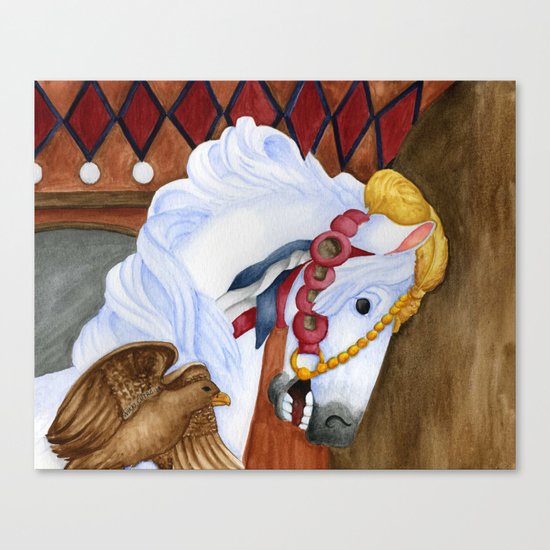 Carousel Horse - Saffron Canvas Print