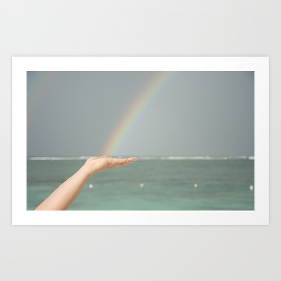 Rainbow Hand Art Print