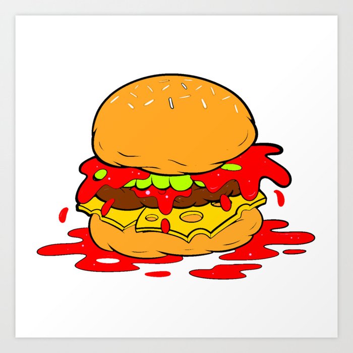 fast food Art Print