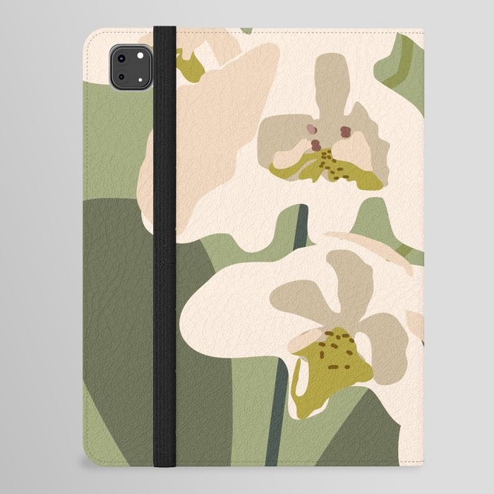 Abstract Orchids Silhouettes  iPad Folio Case