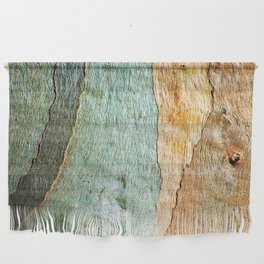 Eucalyptus Tree Bark Wood Abstract Colorful Texture Macro Wall Hanging
