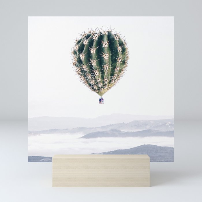 Flying Cactus Mini Art Print