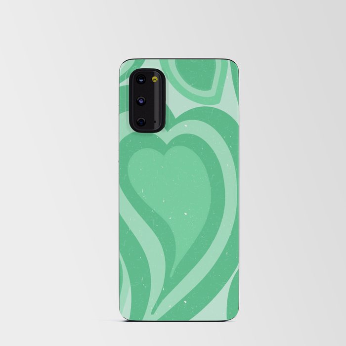 Matcha Sage Green Retro Hearts (xii 2021) Android Card Case