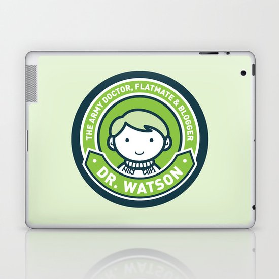 Cute John Watson - Green Laptop & iPad Skin