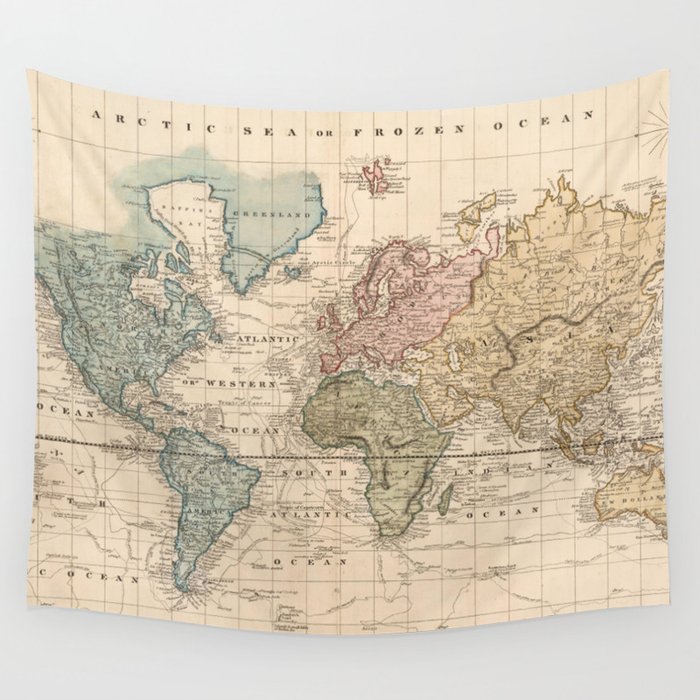 Society6 world map tapestry cheap