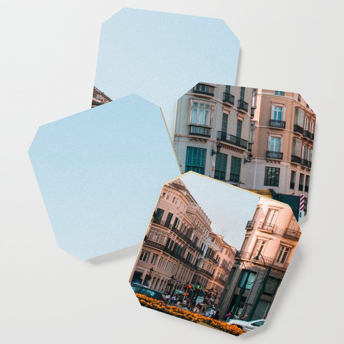 Spain Photography - Downtown In Madrid Coaster
