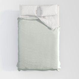 Mint Cream White Solid Color Popular Hues Patternless Shades of White Collection Hex #f5fffa Duvet Cover