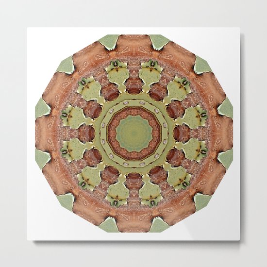 Rust-Mandala 01, Colors of Rust, ROSTart Metal Print