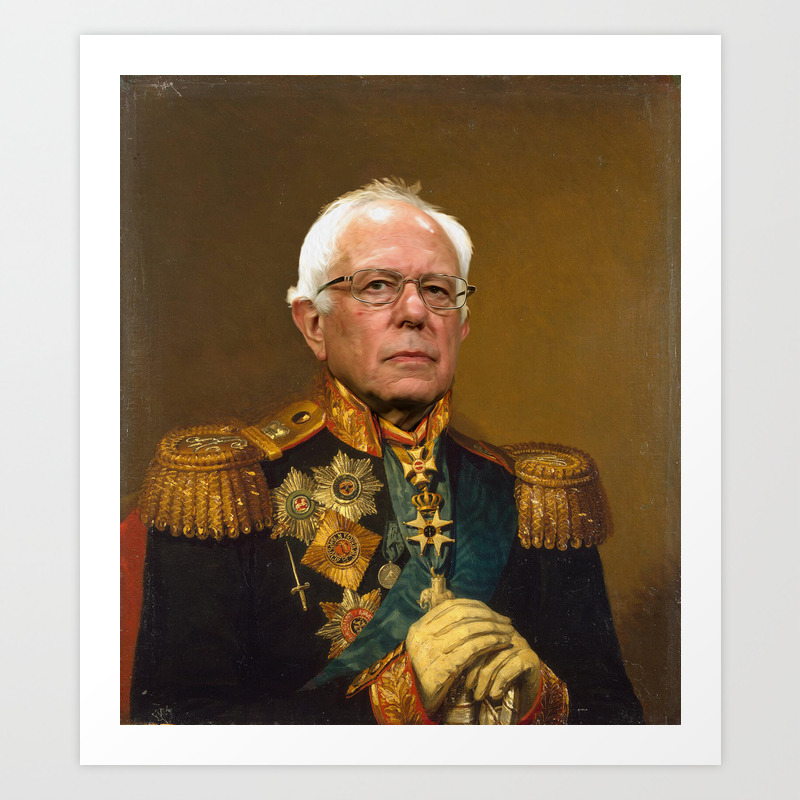 Bernie Sanders 19th Century Painting Art Print By Funnyphotoshop