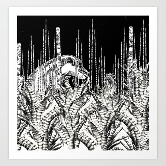 Camouflage II in Uzu Jungle Art Print