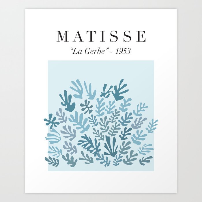 Teal Matisse Poster – “La Gerbe” – “The Sheaf” Art Print