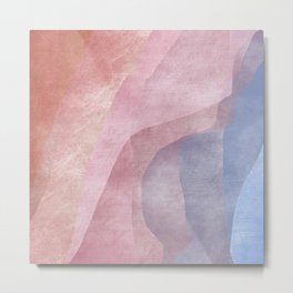 Stratum 9 Calm Pink Metal Print | Stratum, Calm, Layers, Textured, Purple, Pink, Abstract, Graphicdesign 