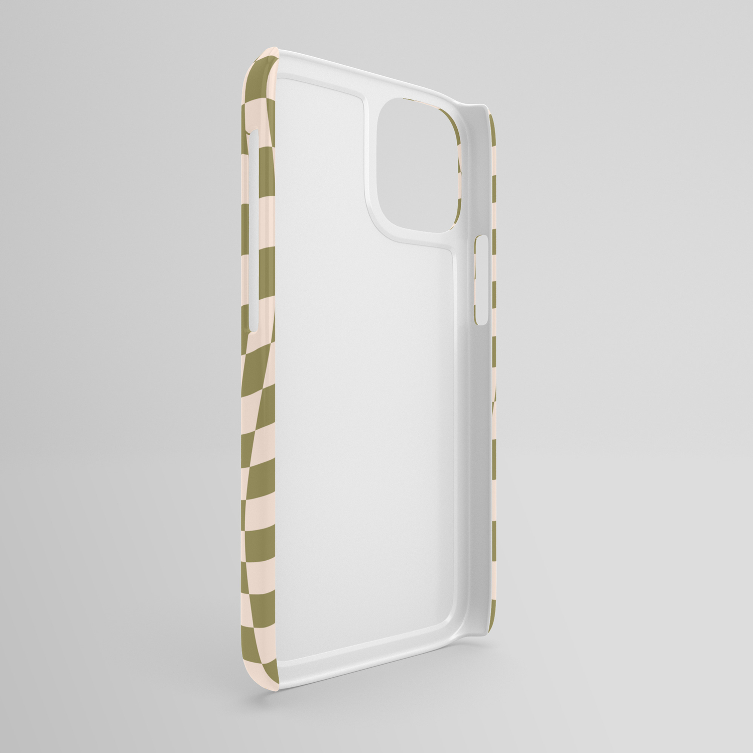 Check VI - Green Twist — Checkerboard Print iPhone Case by Galaxy 