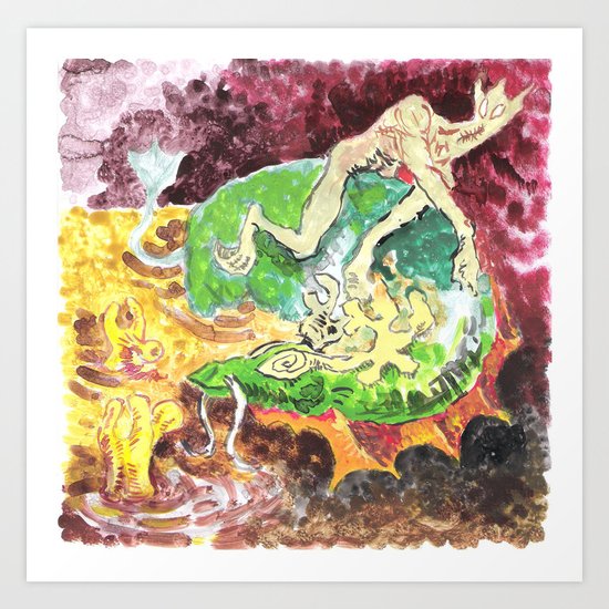 A Strange Meeting Art Print