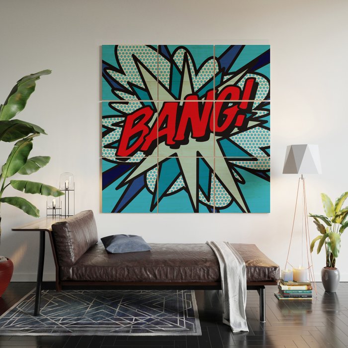 Bang Comic Book Pop Art Cool Fun Graphic Wood Wall Art By