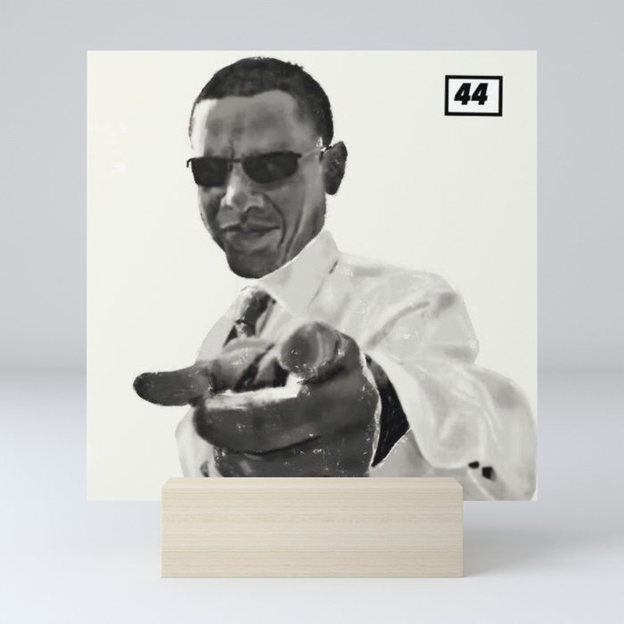 Barack Obama Portrait Print Mini Art Print