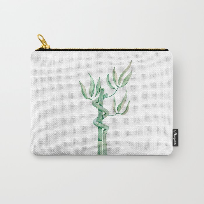 Green bamboo watercolor Carry-All Pouch