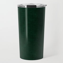 Textured dark green, solid green, dark green. Travel Mug