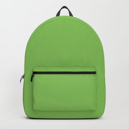 Solid Pale Green Peas Color Backpack
