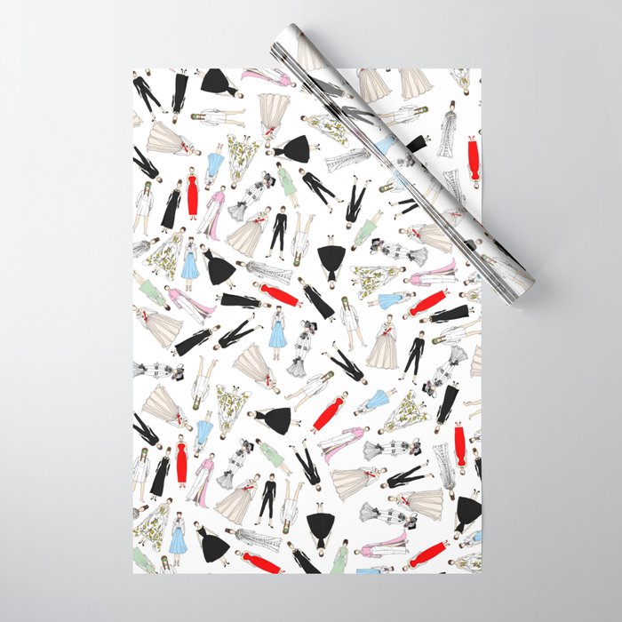Audrey Circle Fashion Wrapping Paper