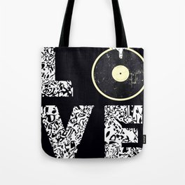 Love Record Player LP EP Vinyl Turntable DJ Lover Tote Bag