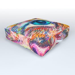 Colorful Animal - Rainbow Cat Outdoor Floor Cushion