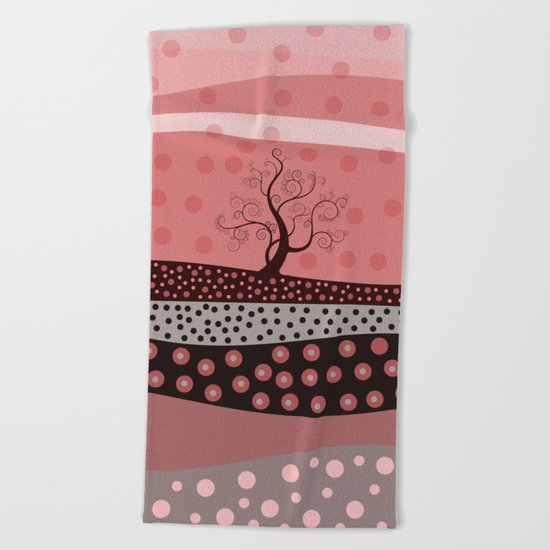 Marsala Landscape. Beach Towel