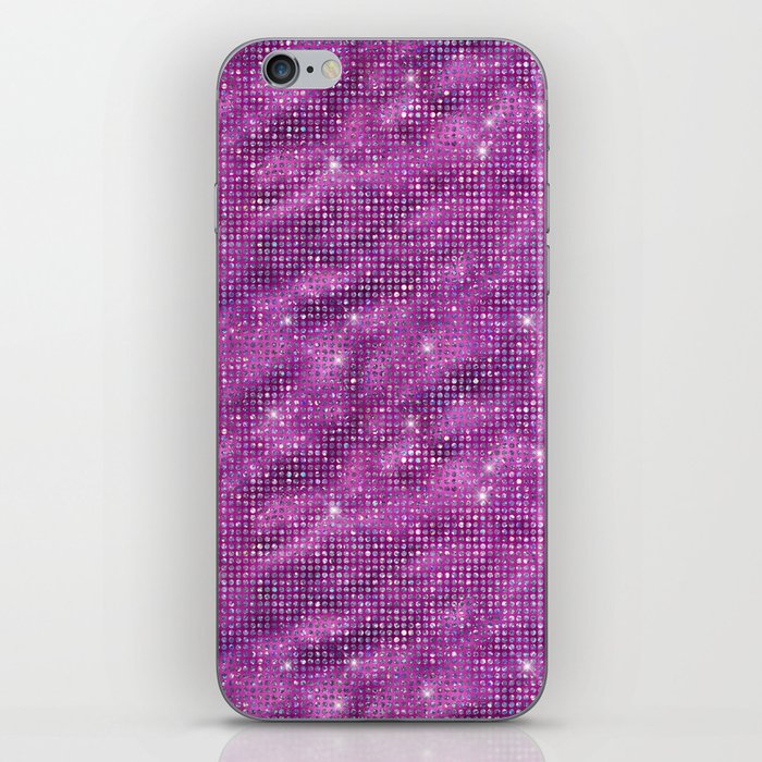Violet Diamond Studded Glam Pattern iPhone Skin