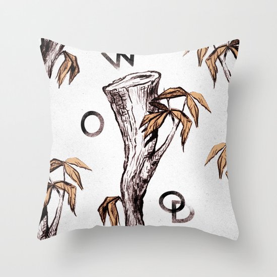 Wood Throw Pillow