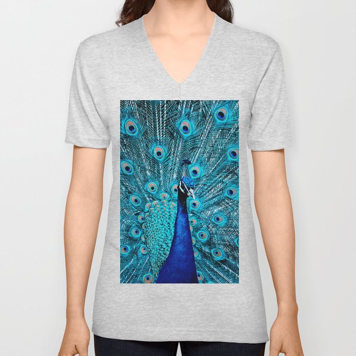 Peacock blue t hotsell shirt