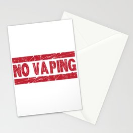 No Vaping Red Ink Stamp Stationery Card