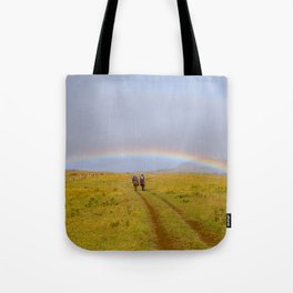 Rainbow magic Horse Ride Easter Island | Travel Photography Tote Bag