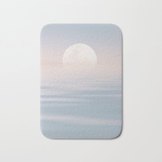 Moon and calm waters Bath Mat